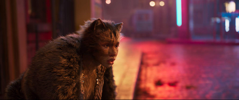 Jennifer Hudson as Grizabella. Her look is one of the least disturbing in the film.